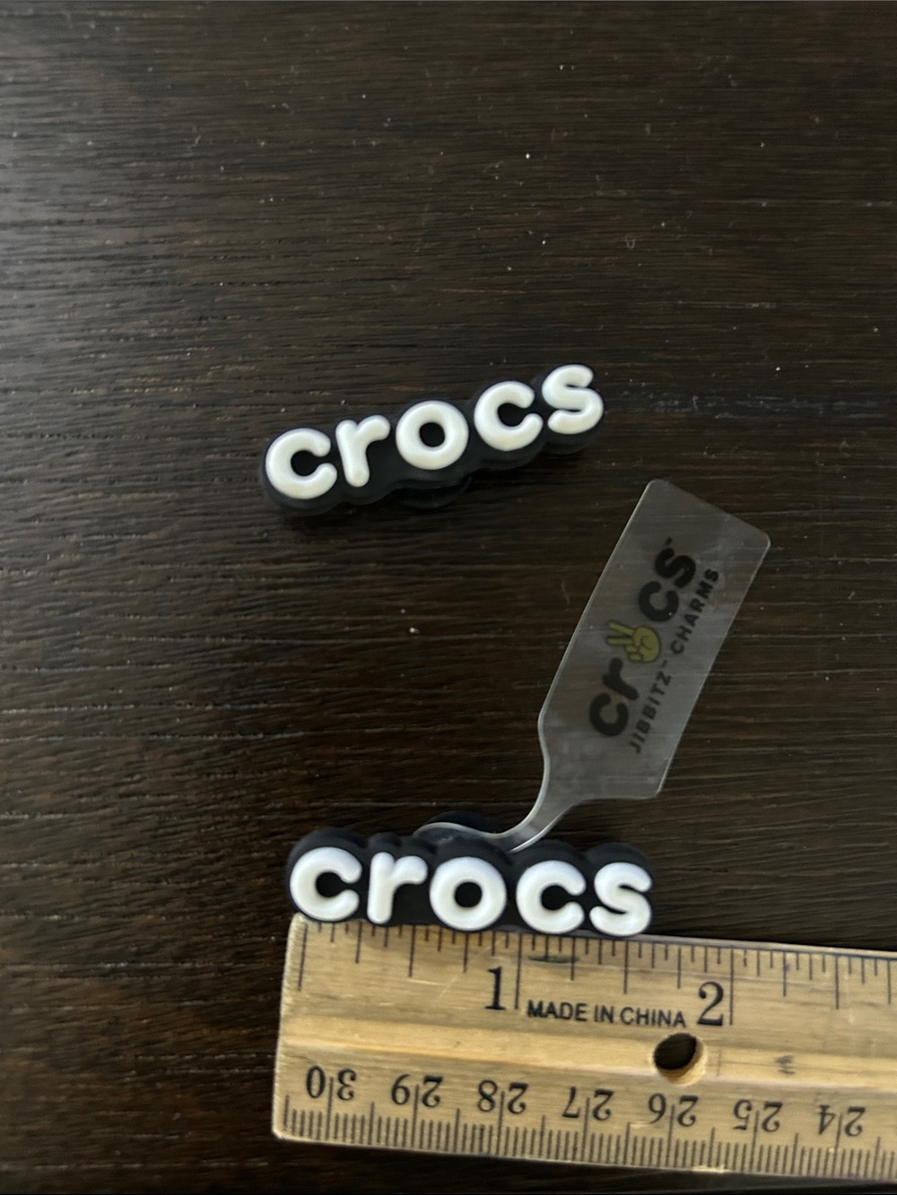 CROCS Black Jibbitz Letter Charms with White Letters - Picture 2 of 4